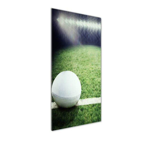 Glass wall art Rugby ball