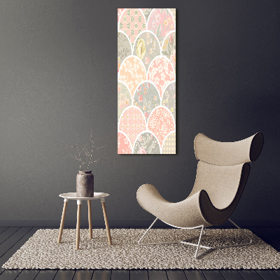 Wall art on glass Floral pattern