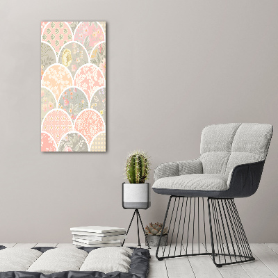 Wall art on glass Floral pattern