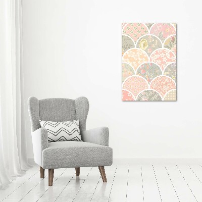 Wall art on glass Floral pattern