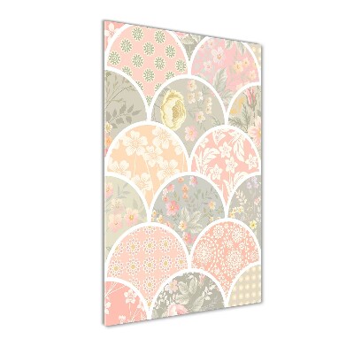 Wall art on glass Floral pattern