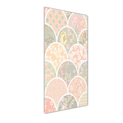 Wall art on glass Floral pattern