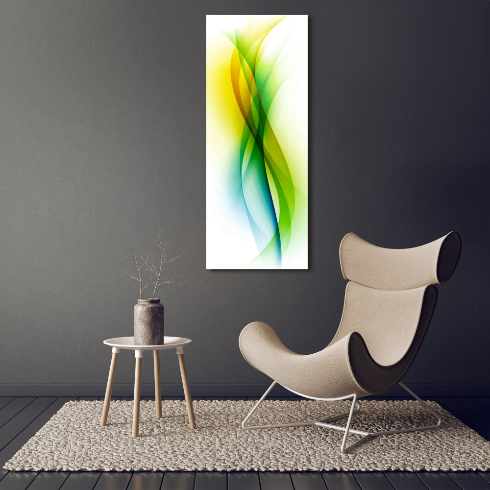 Photo printed on glass Wave abstraction