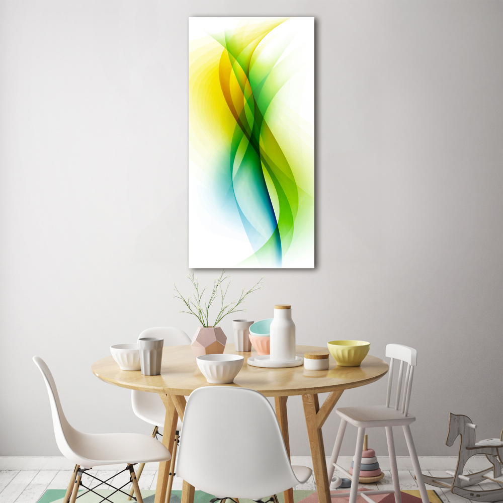 Photo printed on glass Wave abstraction