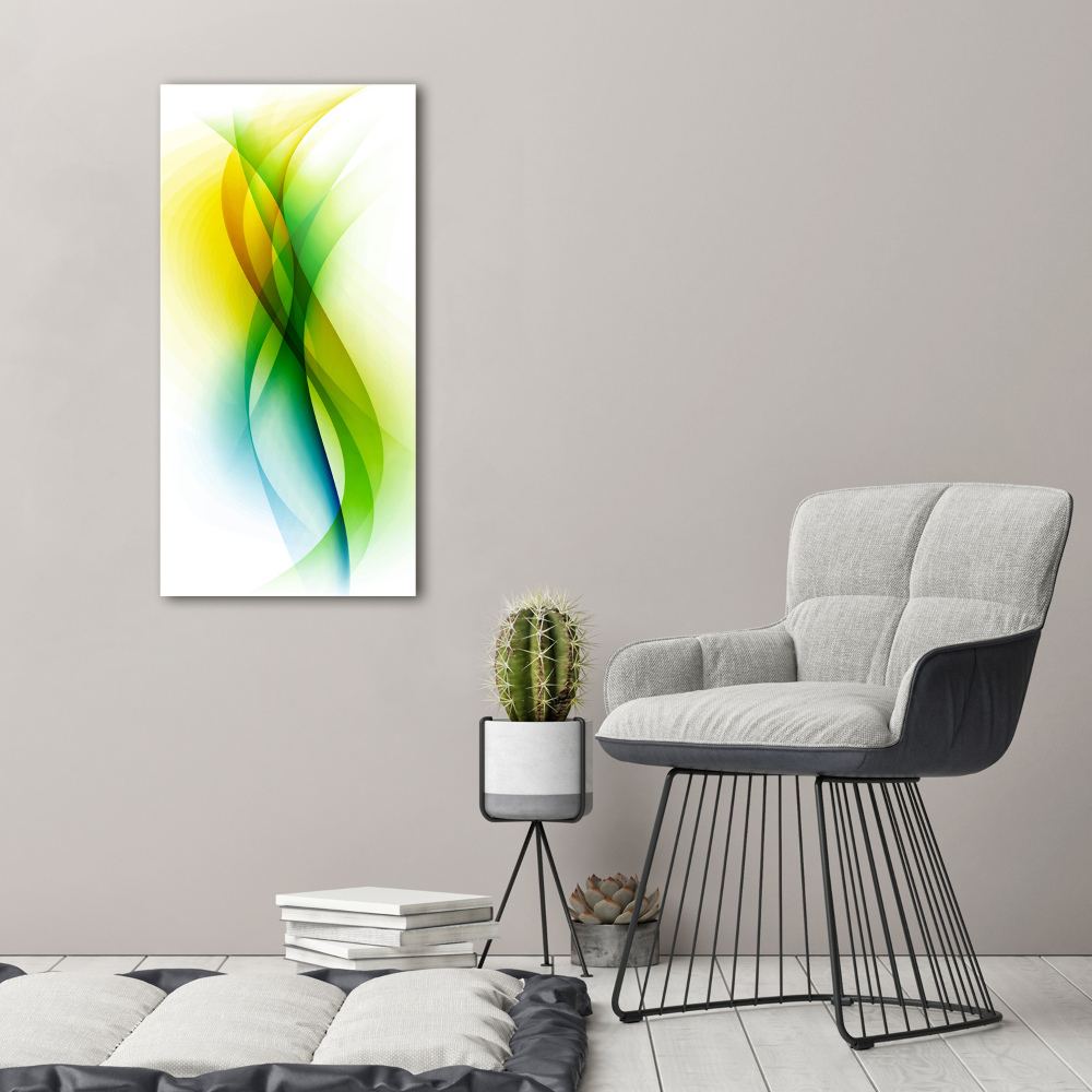 Photo printed on glass Wave abstraction