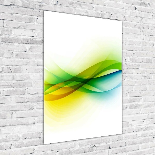 Photo printed on glass Wave abstraction