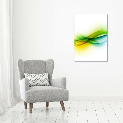 Photo printed on glass Wave abstraction