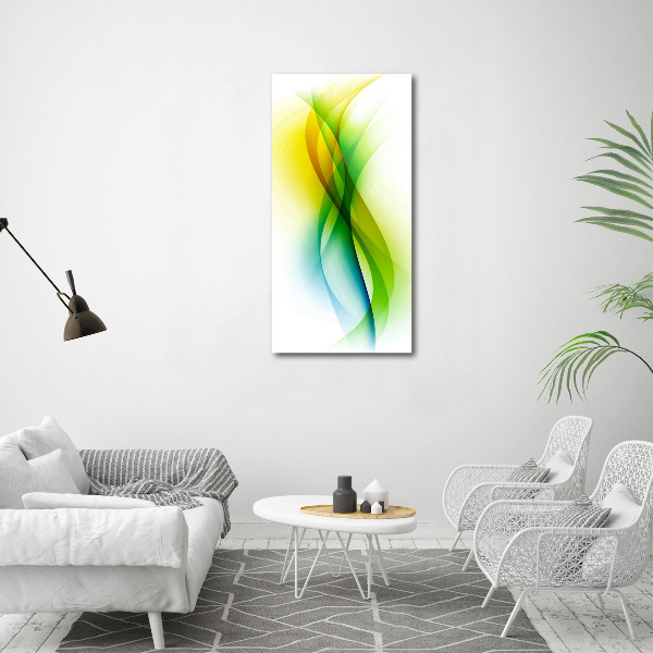 Photo printed on glass Wave abstraction