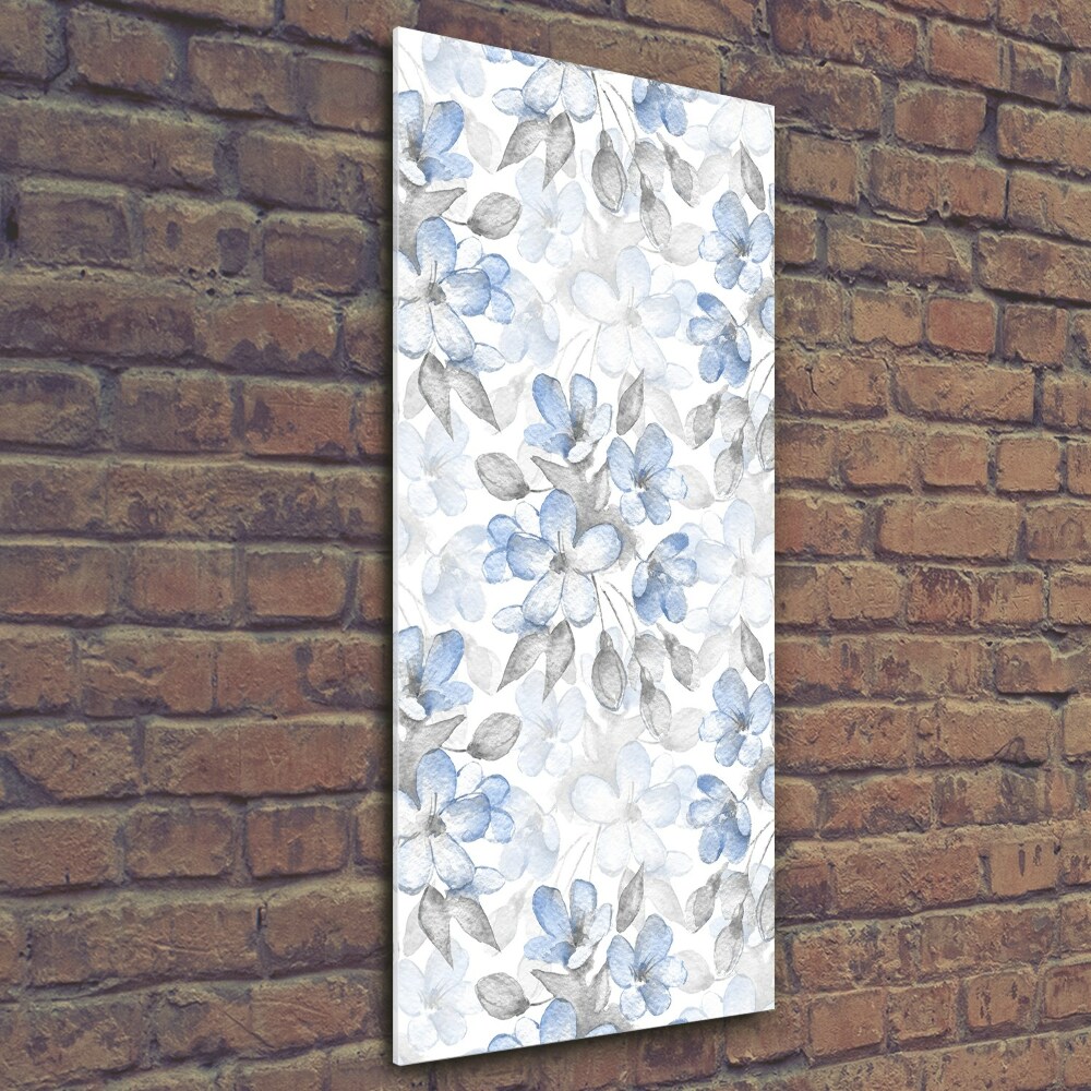 Print on a a glass Floral pattern