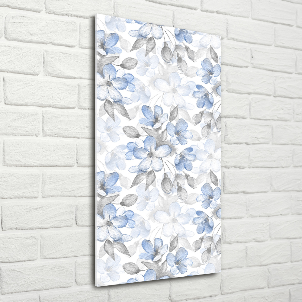 Print on a a glass Floral pattern