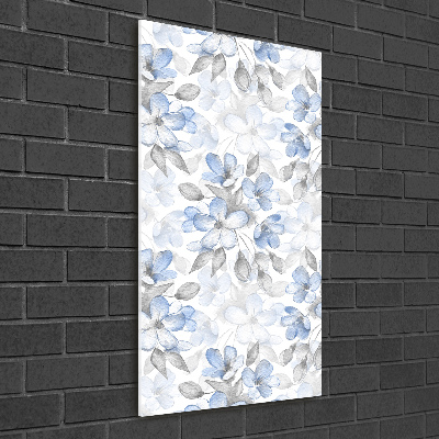 Print on a a glass Floral pattern