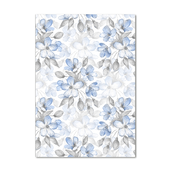 Print on a a glass Floral pattern