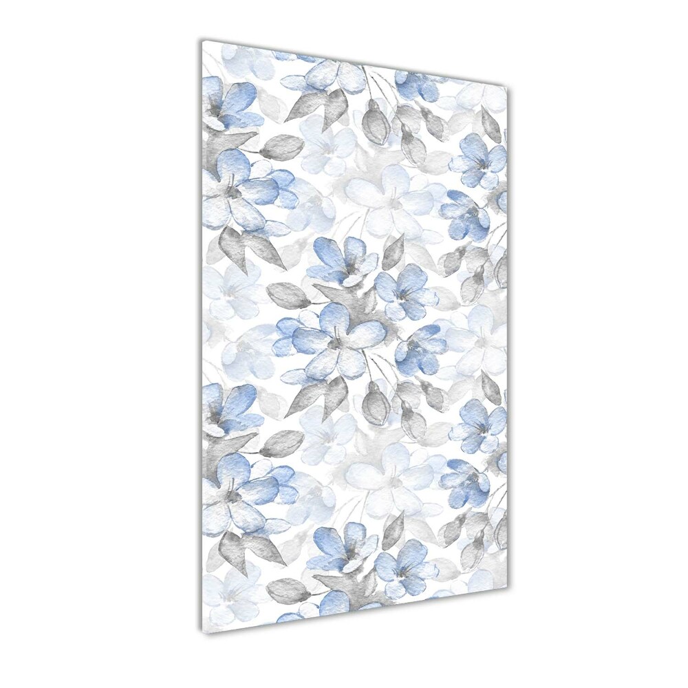 Print on a a glass Floral pattern