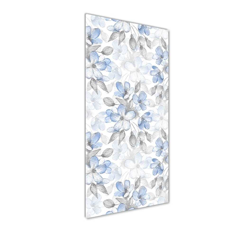 Print on a a glass Floral pattern