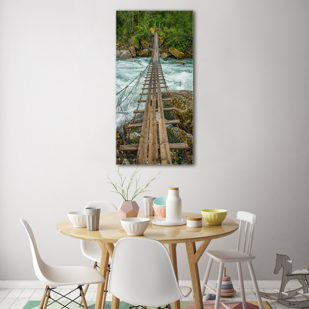 Wall art on glass Hanging bridge