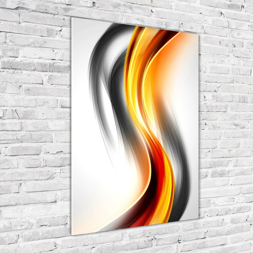 Photo printed on glass Wave abstraction