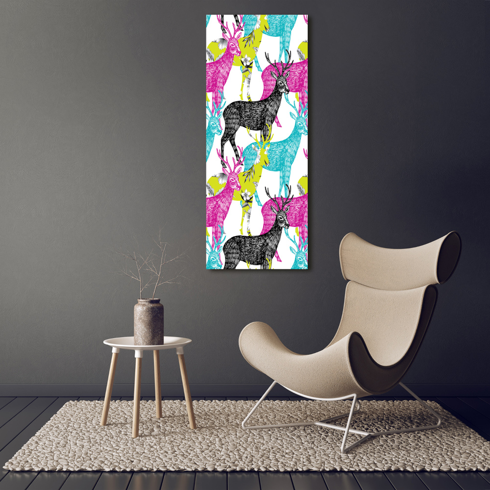 Photo printed on glass Colorful deer