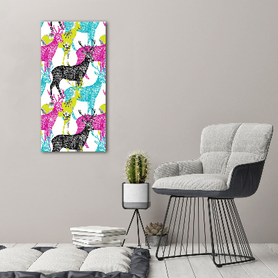 Photo printed on glass Colorful deer