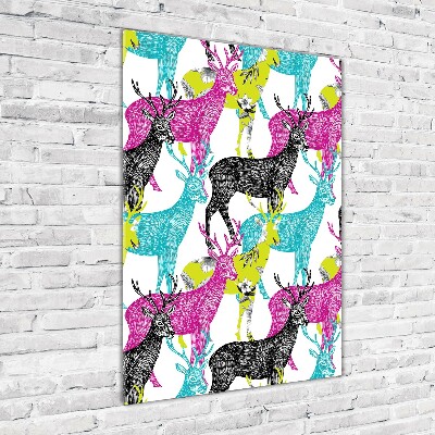 Photo printed on glass Colorful deer