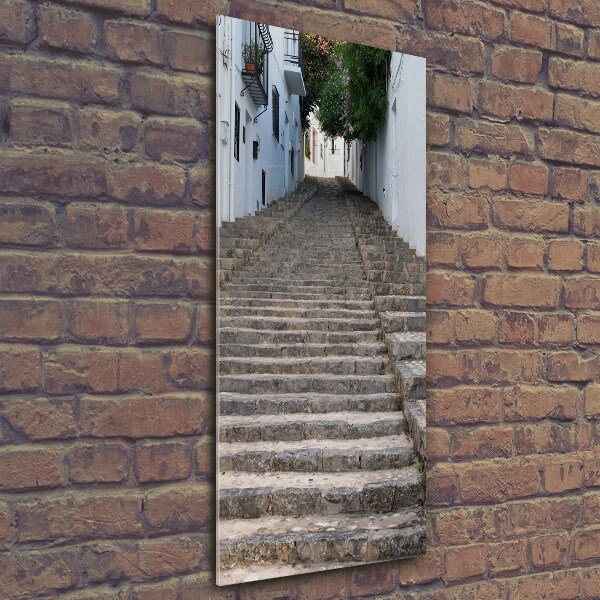 Wall art on glass Stone stairs