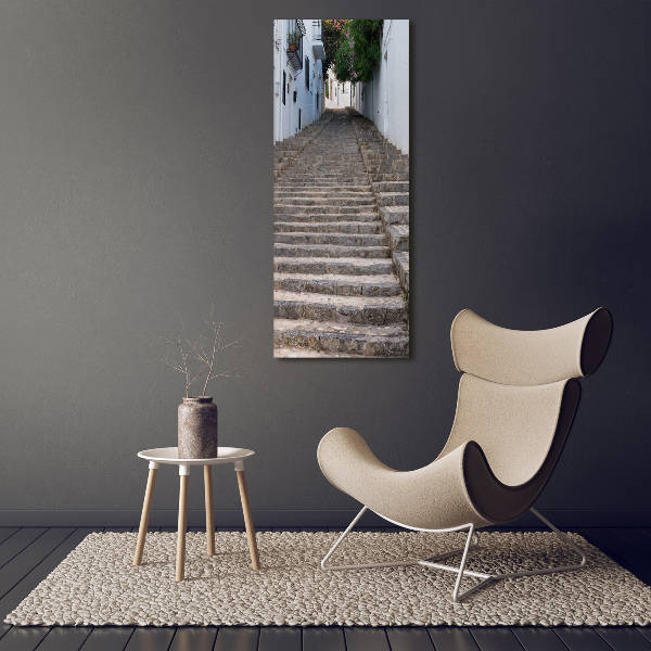 Wall art on glass Stone stairs