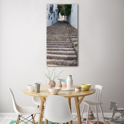 Wall art on glass Stone stairs