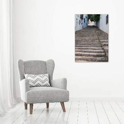 Wall art on glass Stone stairs