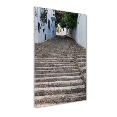 Wall art on glass Stone stairs