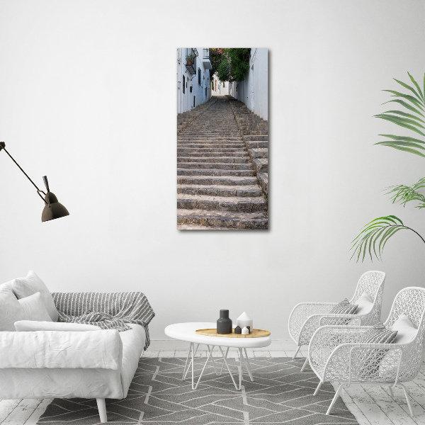 Wall art on glass Stone stairs