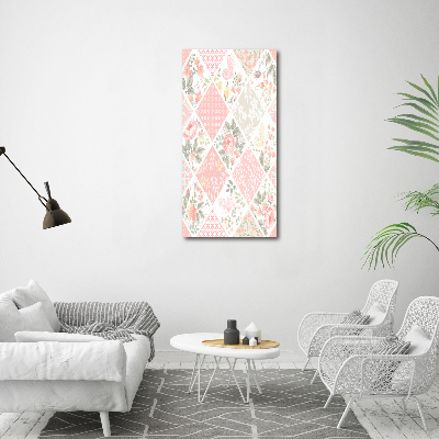 Wall art on glass Floral pattern