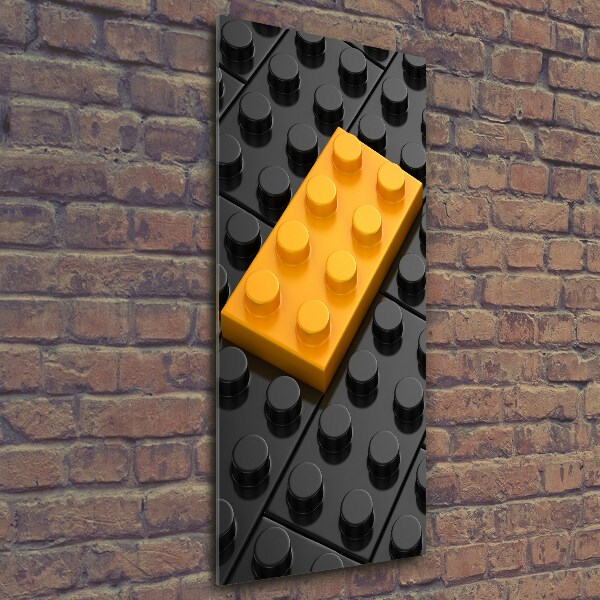 Glass wall art Lego bricks