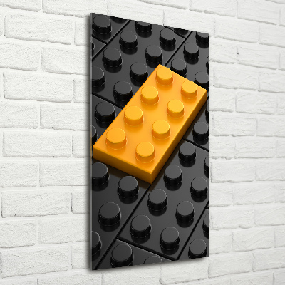 Glass wall art Lego bricks