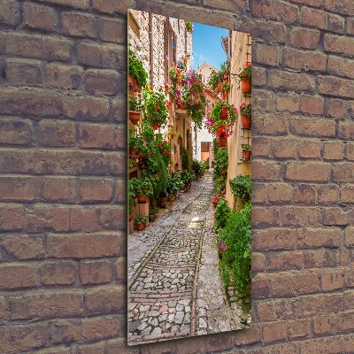 Wall art on glass Umbria Italy