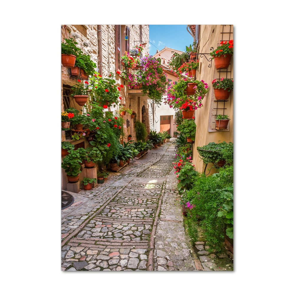 Wall art on glass Umbria Italy