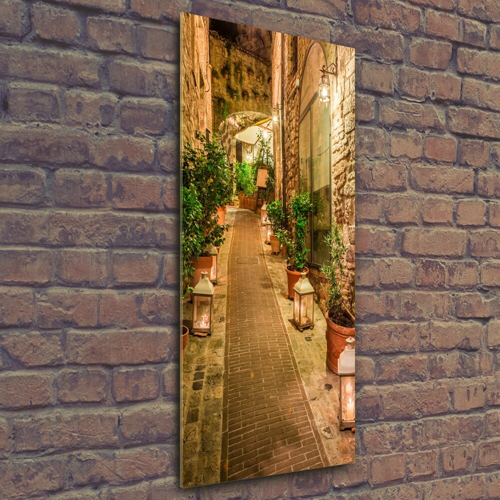 Wall art on glass Umbria Italy