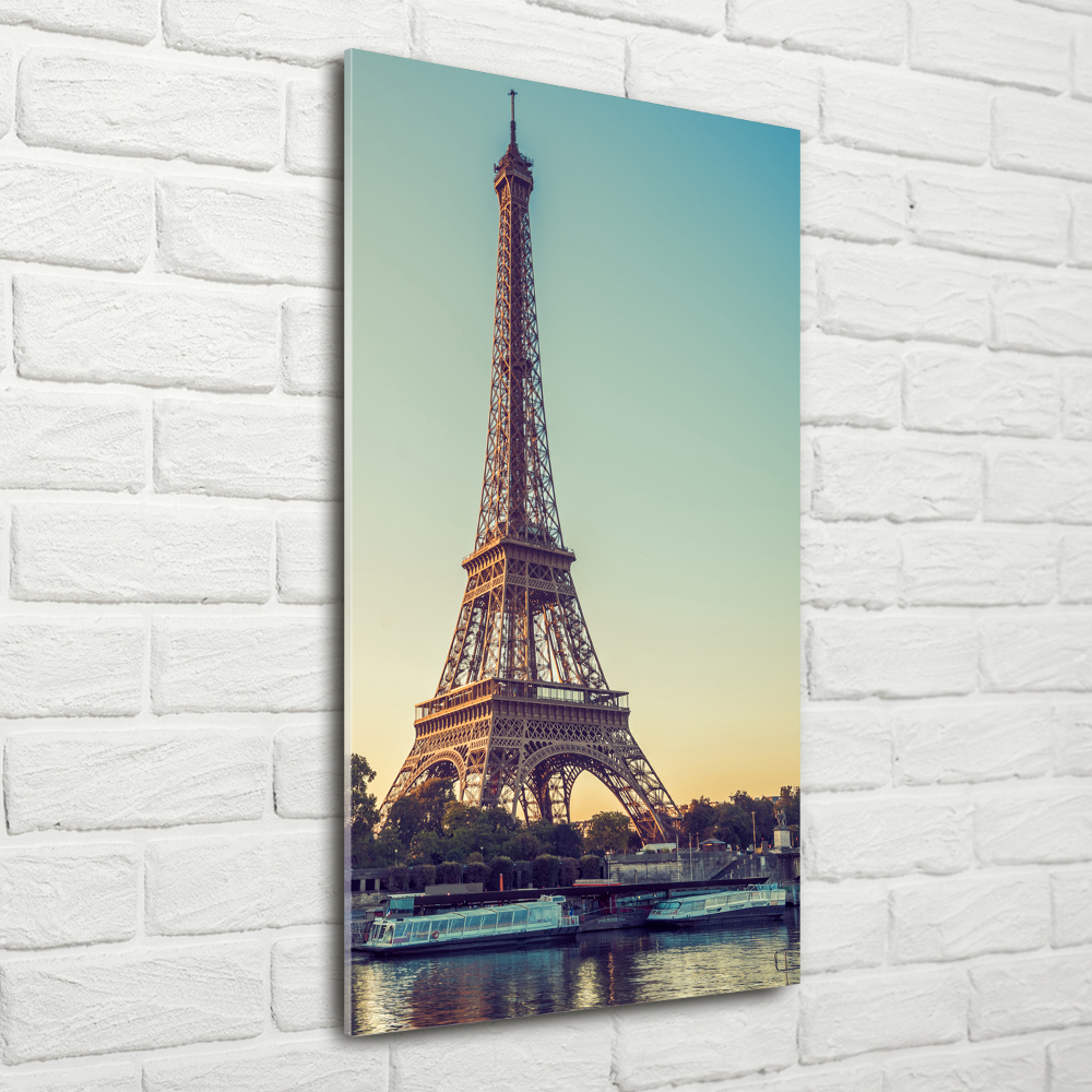 Wall art on glass Eiffel Paris tower