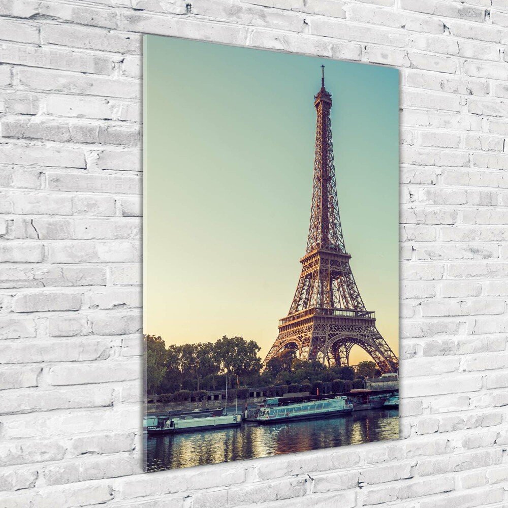 Wall art on glass Eiffel Paris tower