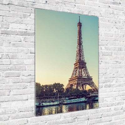 Wall art on glass Eiffel Paris tower