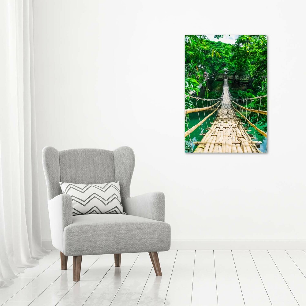 Glass wall art Hanging bridge