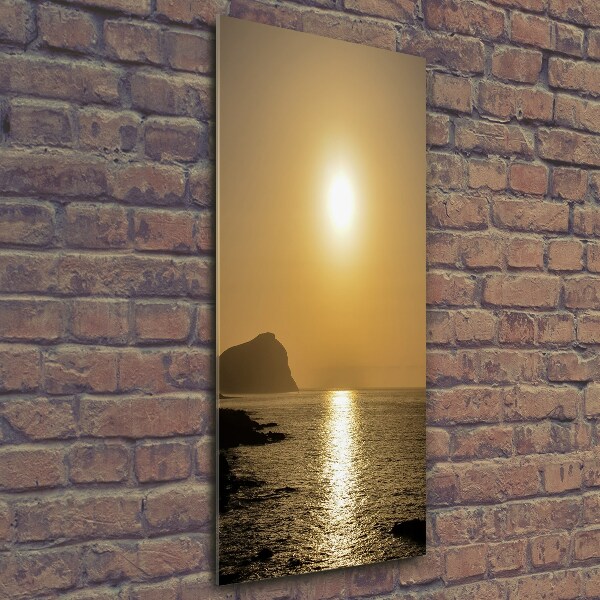 Print on a a glass Sunset sea