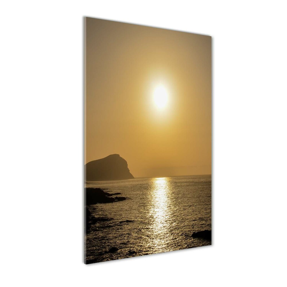 Print on a a glass Sunset sea