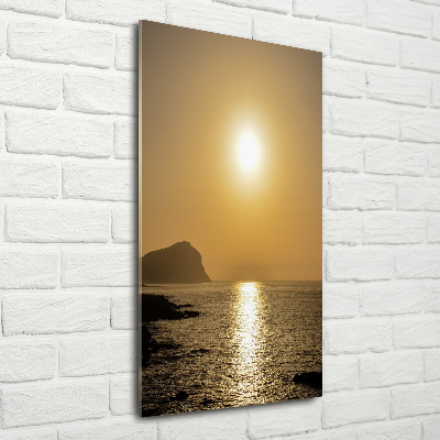 Print on a a glass Sunset sea