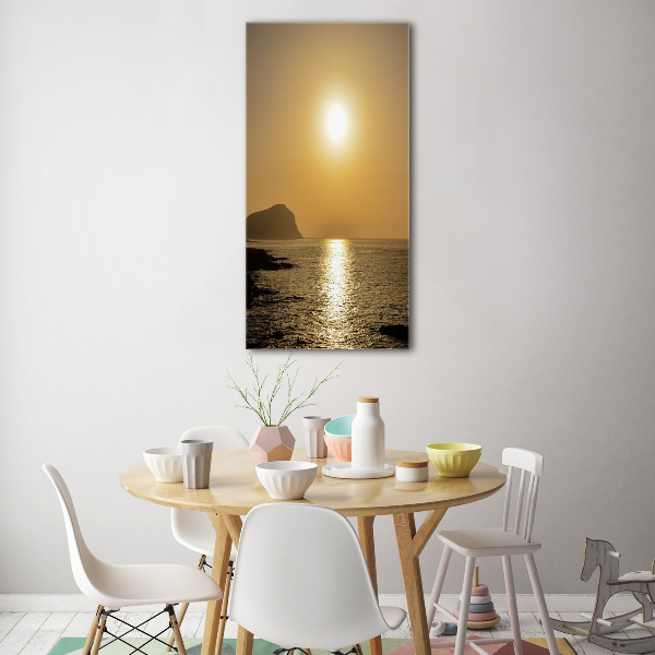 Print on a a glass Sunset sea