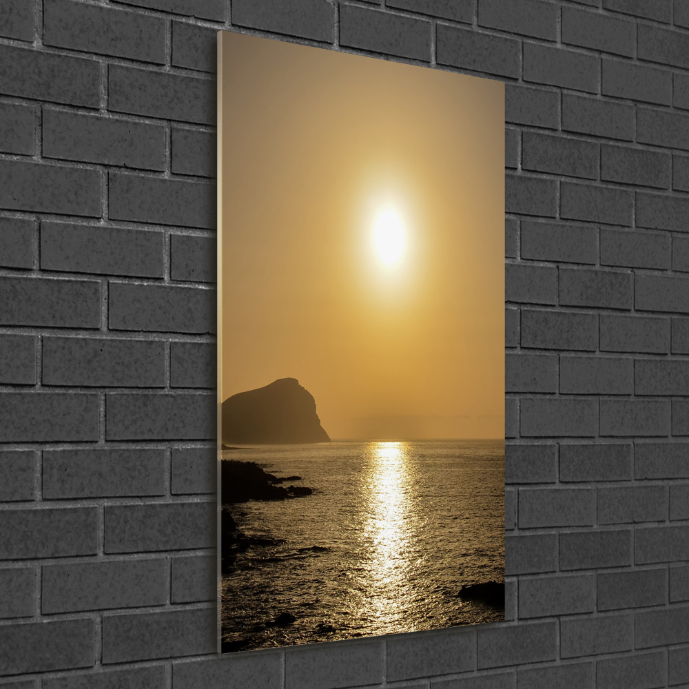 Print on a a glass Sunset sea