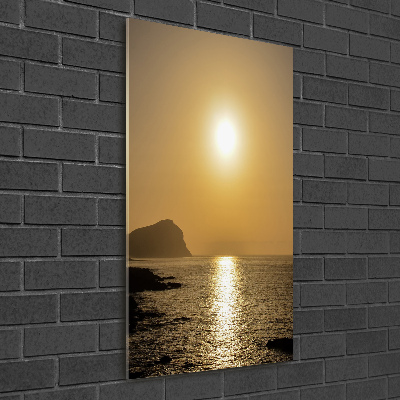 Print on a a glass Sunset sea