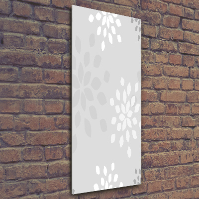 Glass art picture Floral pattern