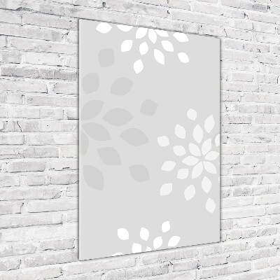 Glass art picture Floral pattern