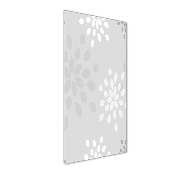 Glass art picture Floral pattern