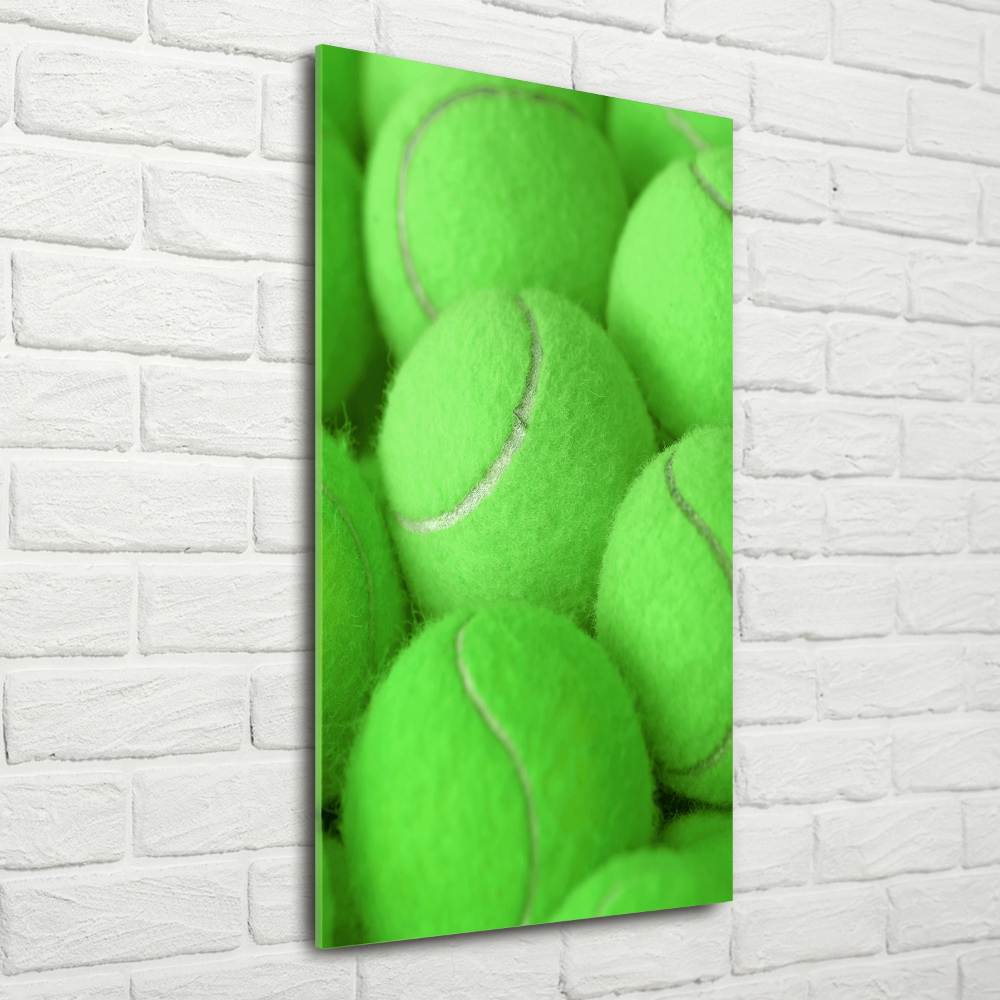 Wall art on glass Tennis balls