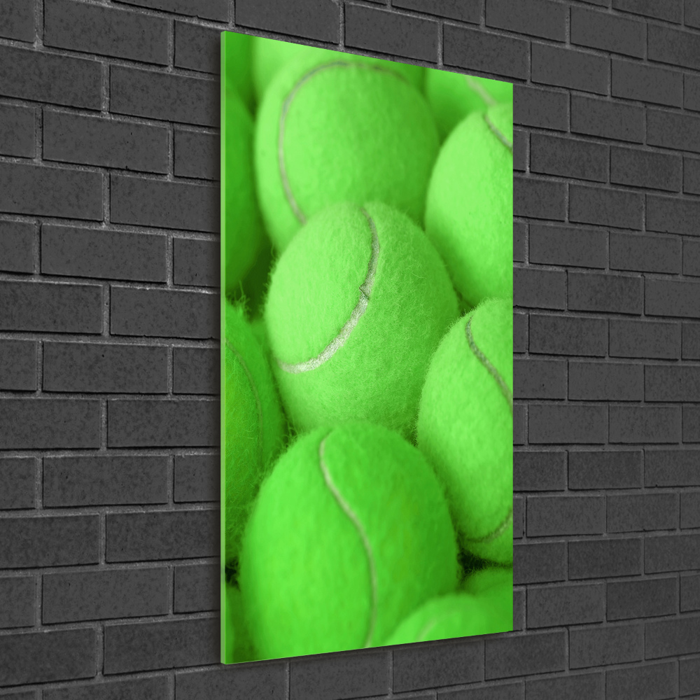 Wall art on glass Tennis balls